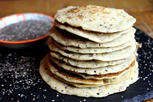 Pancakes aux graines de chia-vegan, sans gluten