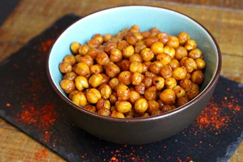 Pois chiche rôtis au piment et au paprika