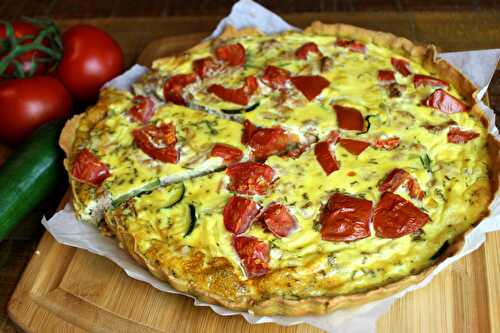 Quiche aux légumes d'été et au thon