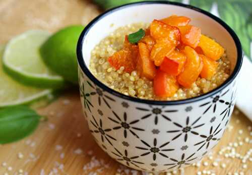 Quinoa sucré au lait de coco et aux abricots