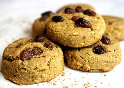 Scones à la patate douce, cannelle et raisins secs- sans gluten, végan