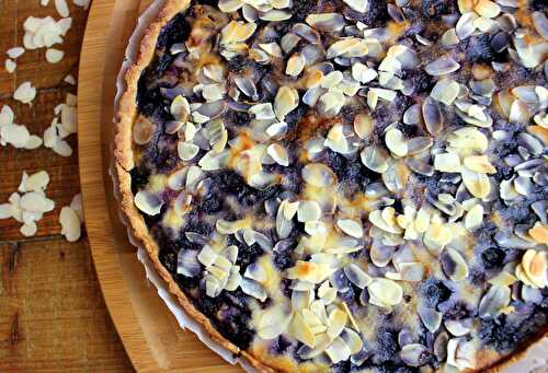 Tarte amandine aux myrtilles- sans gluten, sans lait