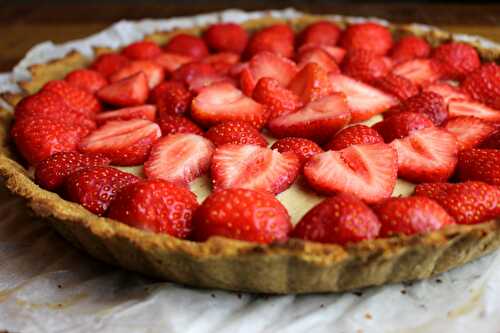 Tarte aux fraises d'anniversaire- Sans gluten, sans lait, paléo