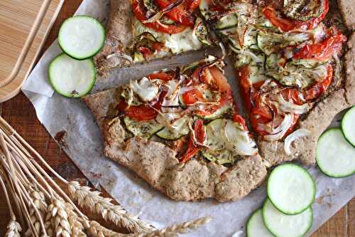 Tarte rustique pour pique nique bucolique (tomates,courgettes et moutarde à l'ancienne)