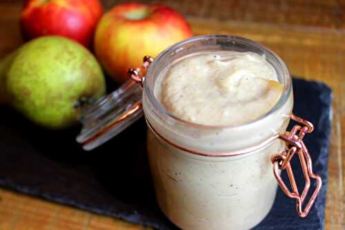 Tartinade d'automne aux pommes et aux poires- sans gluten, végan