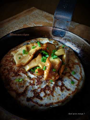 Cèpes sur blinis au pavot