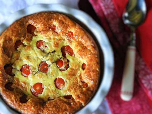 Clafoutis aux tomates cerise et herbes de Provence