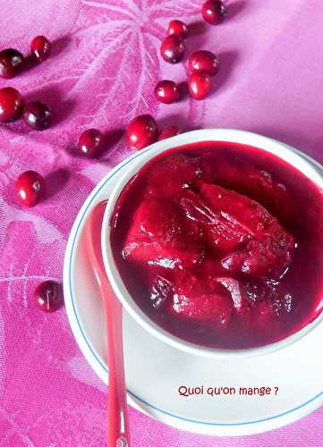 Compotée de prunes rouges et cranberries