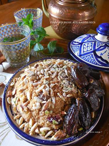 Couscous sucré aux raisins secs