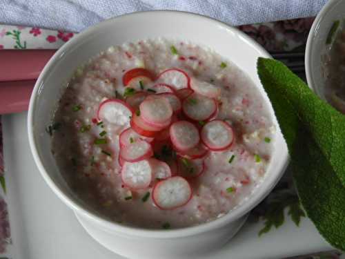 Gaspacho de radis roses