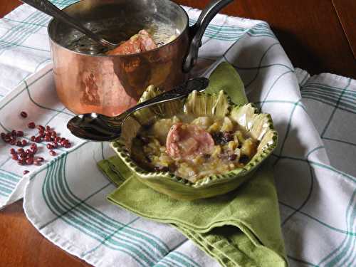 Soupe au chou avec saucisse de Morteau