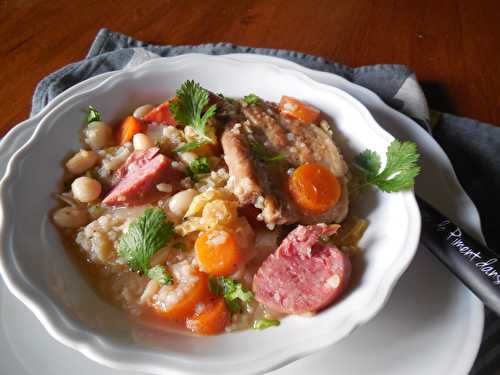 Soupe au chou, lard et saucisses de Montbéliard