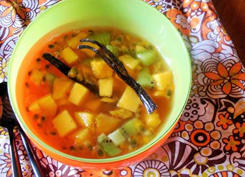 Soupe de fruits exotiques au thé de Chine ‘fruits et fleurs’