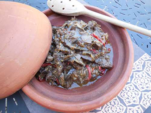 Tajine de boeuf, aubergine et poivron