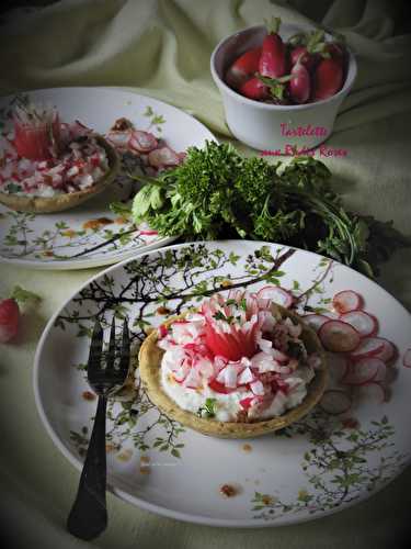 Tartelette aux radis roses, inspirée de la ‘douce tartelette’ de JF Piège