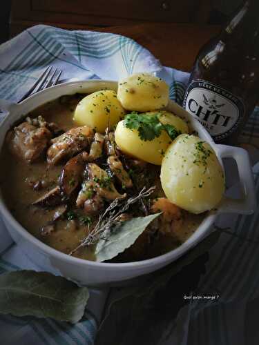 Râbles de lapin à la bière de garde