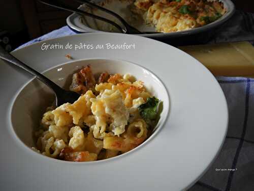 Gratin de pâtes au Beaufort vu par Cyril Lignac