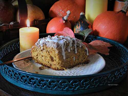 Gâteau streusel au potimarron et épices