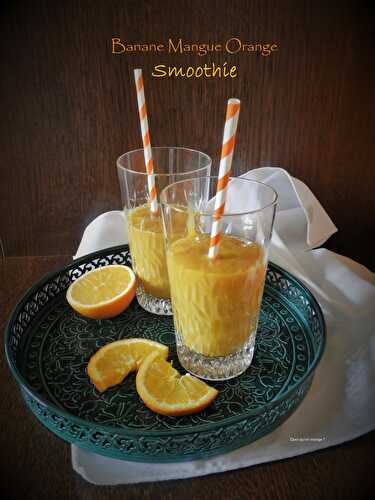 Smoothie mangue, banane et orange