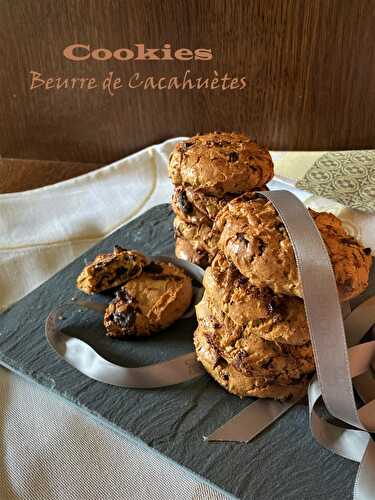 Cookies aux flocons d’avoine, beurre de cacahuètes et chocolat