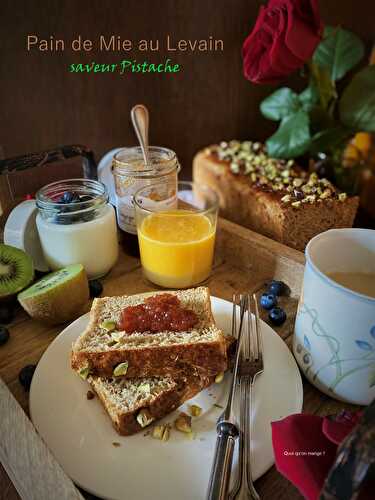 Pain de mie au levain, saveur pistache