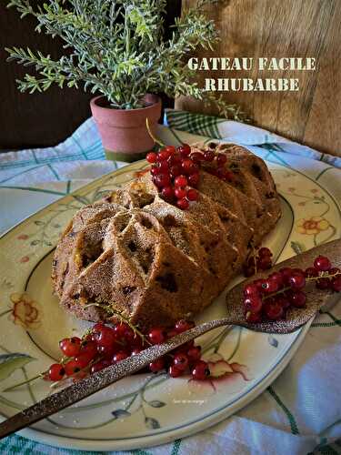 Gâteau facile à la rhubarbe du jardin