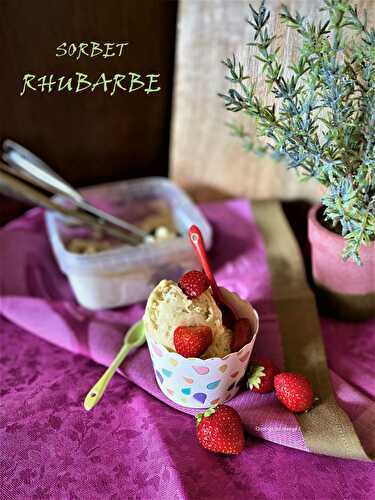 Sorbet à la rhubarbe du jardin