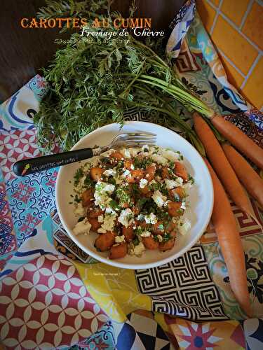 Carottes au cumin, fromage de chèvre, sauce au miel et citron de Sabrina Ghayour