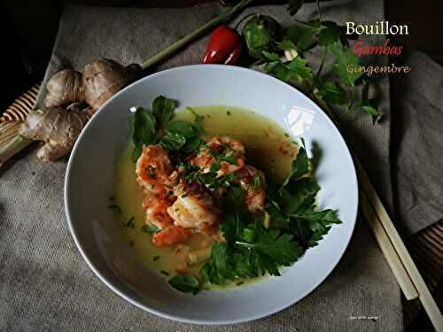 Bouillon de gambas au gingembre