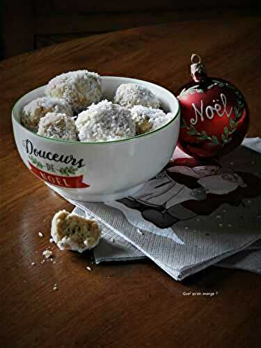 Boules de neige, petits biscuits de Noël