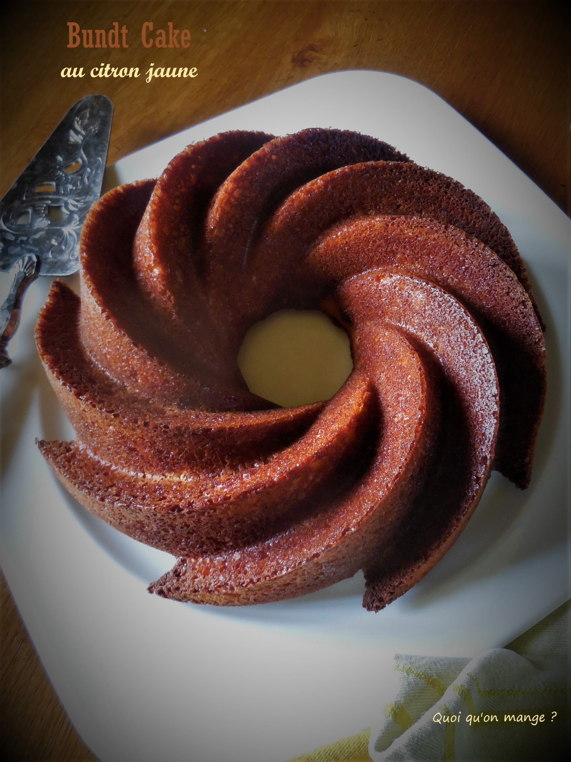 Bundt Cake au citron jaune