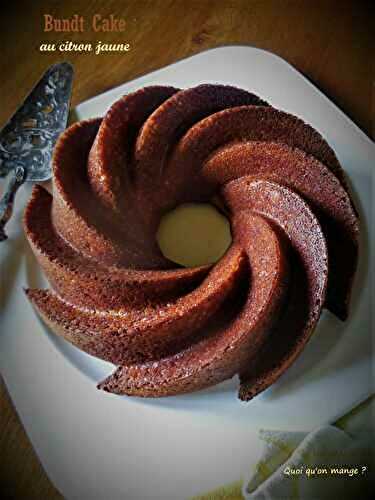 Bundt Cake au citron jaune