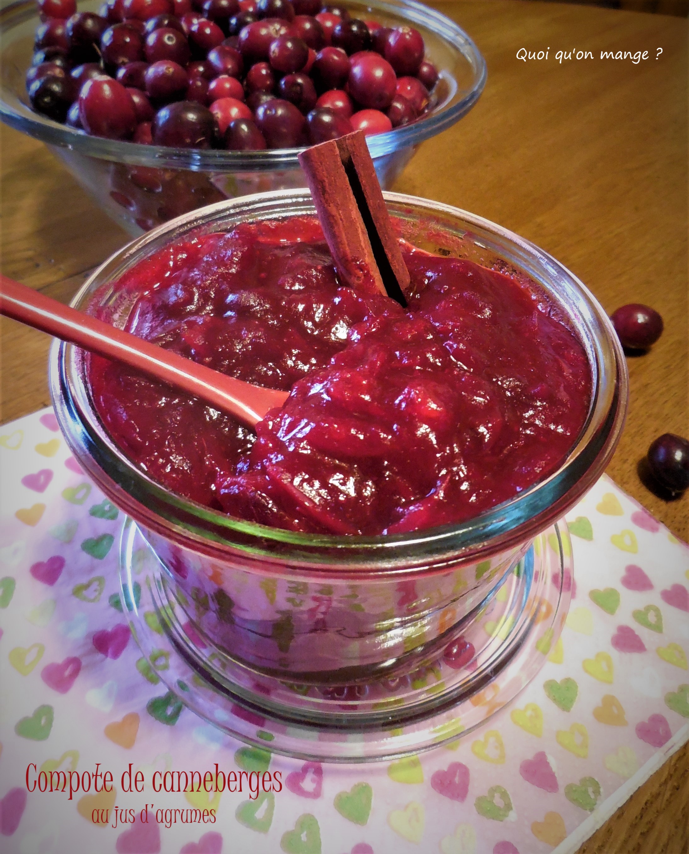 Compote de cranberries au jus d’agrumes