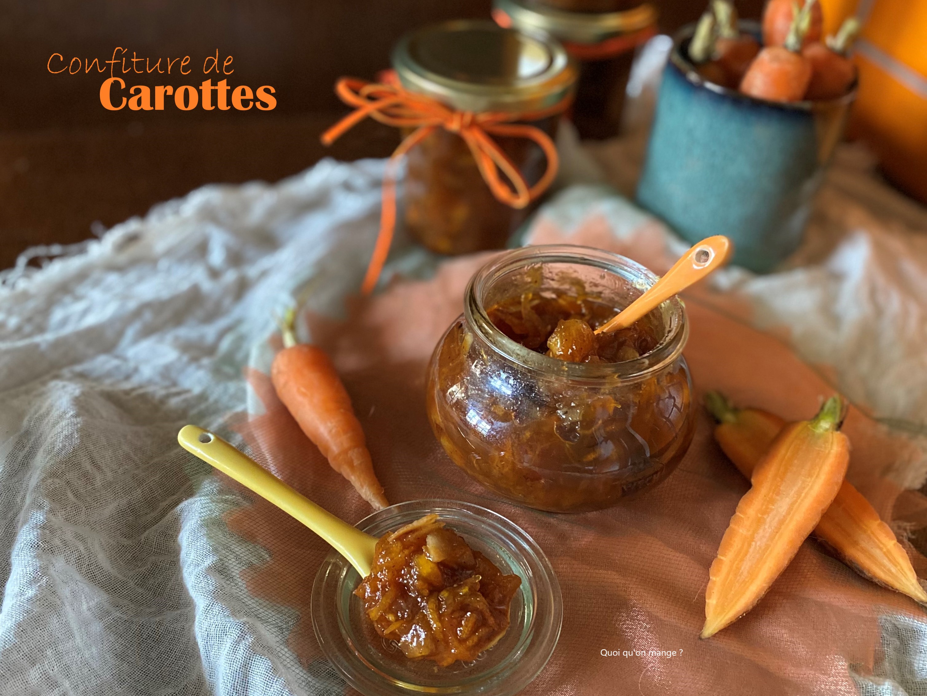 Confiture de carottes au bon goût du carrot cake