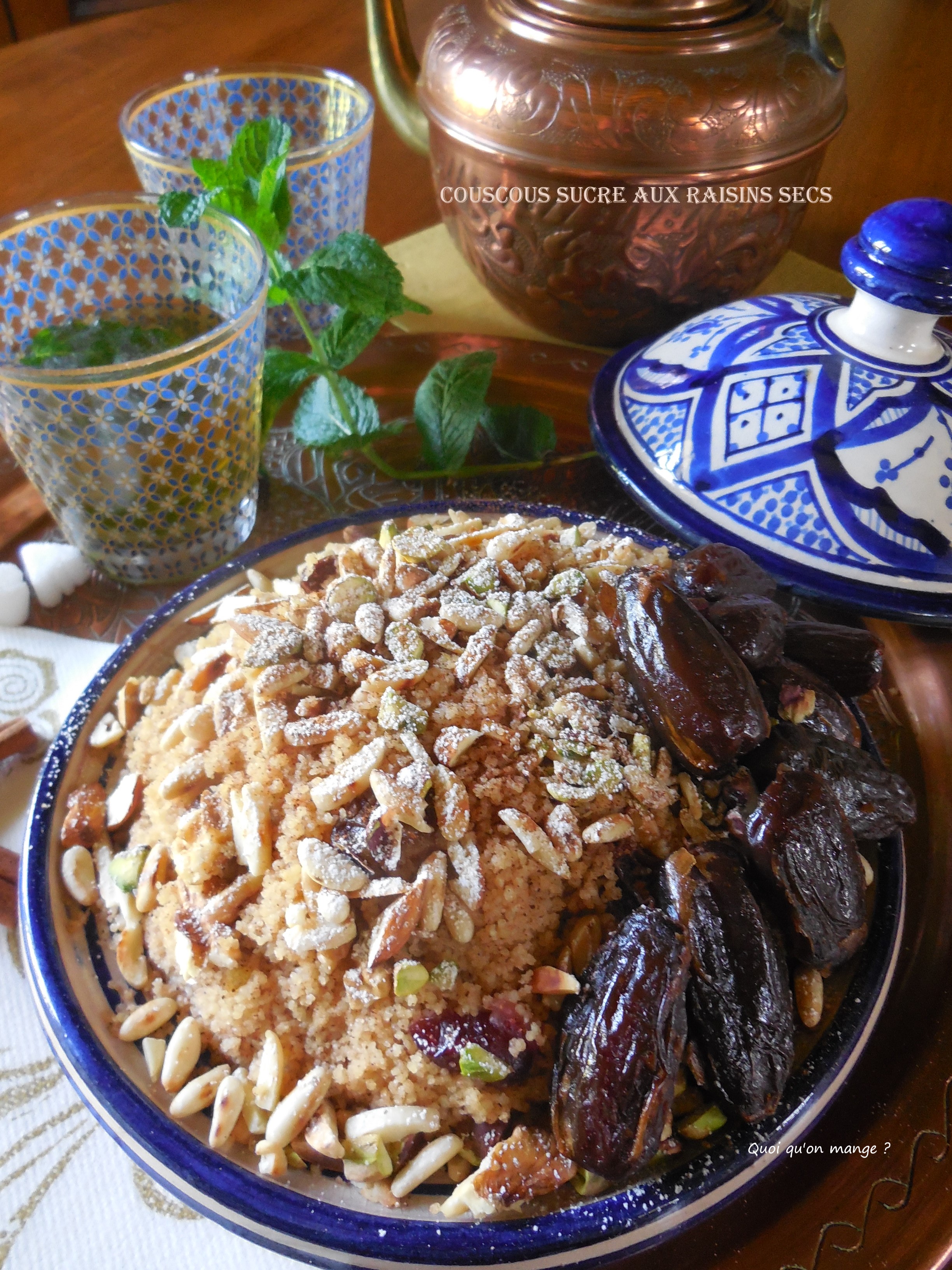 Couscous sucré aux raisins secs