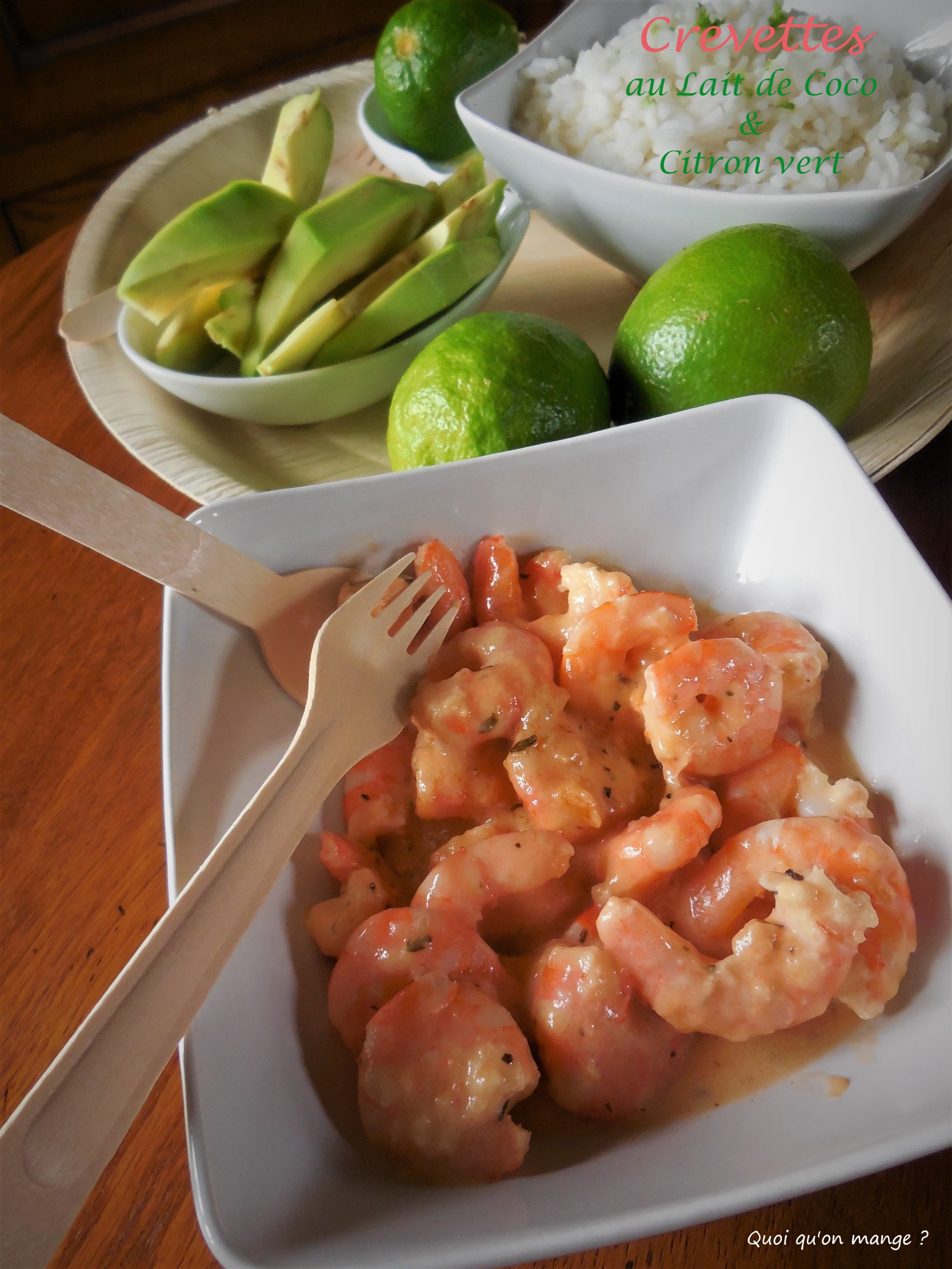 Crevettes au lait de coco et citron vert