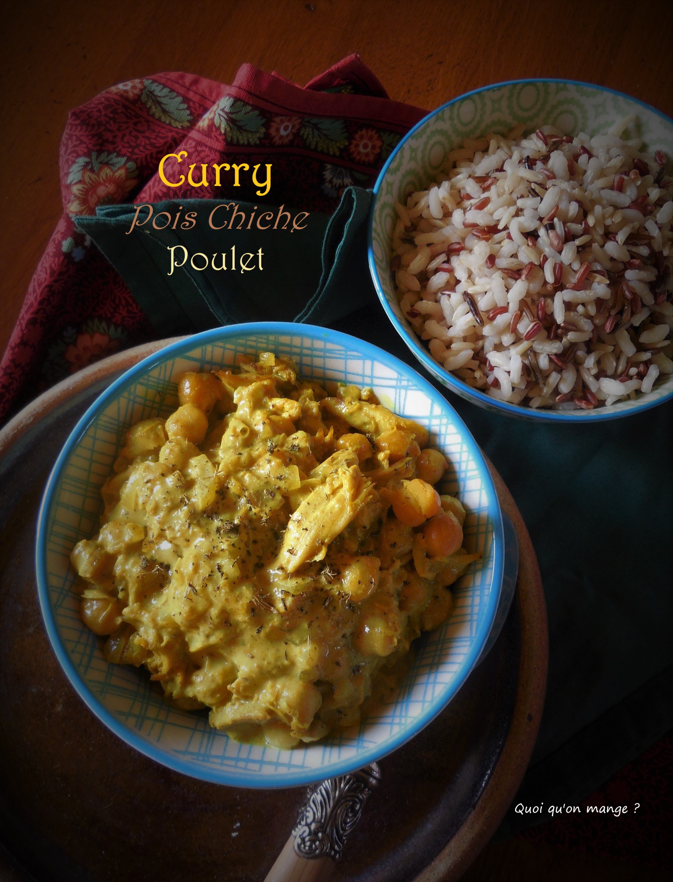 Curry de pois chiche au poulet