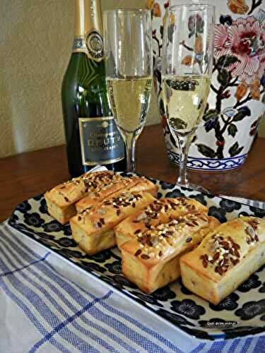 Financiers jambon blanc et fromage aux herbes