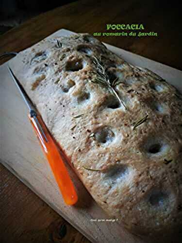 Foccacia au romarin du jardin