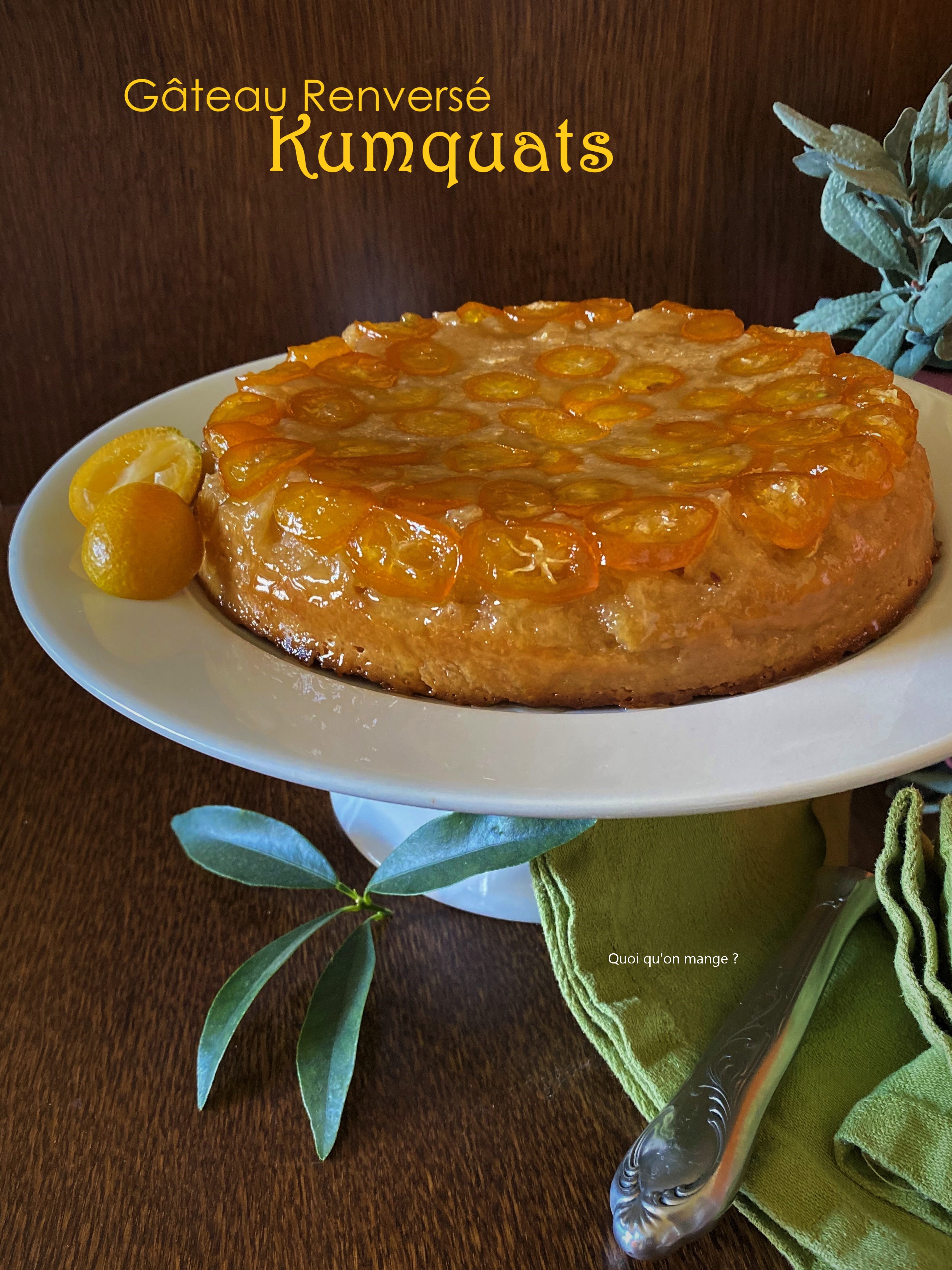 Gâteau renversé aux kumquats