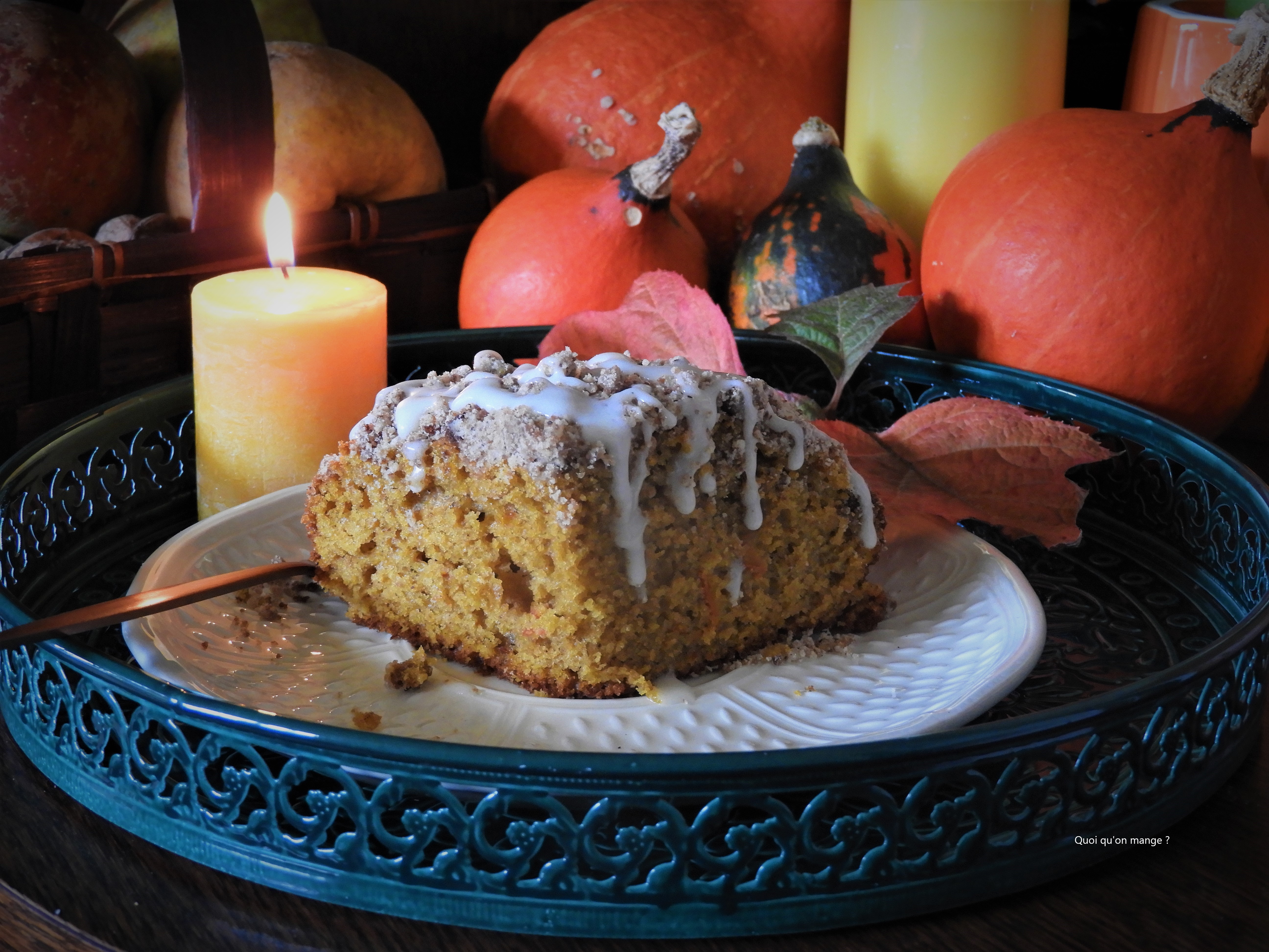 Gâteau streusel au potimarron et épices