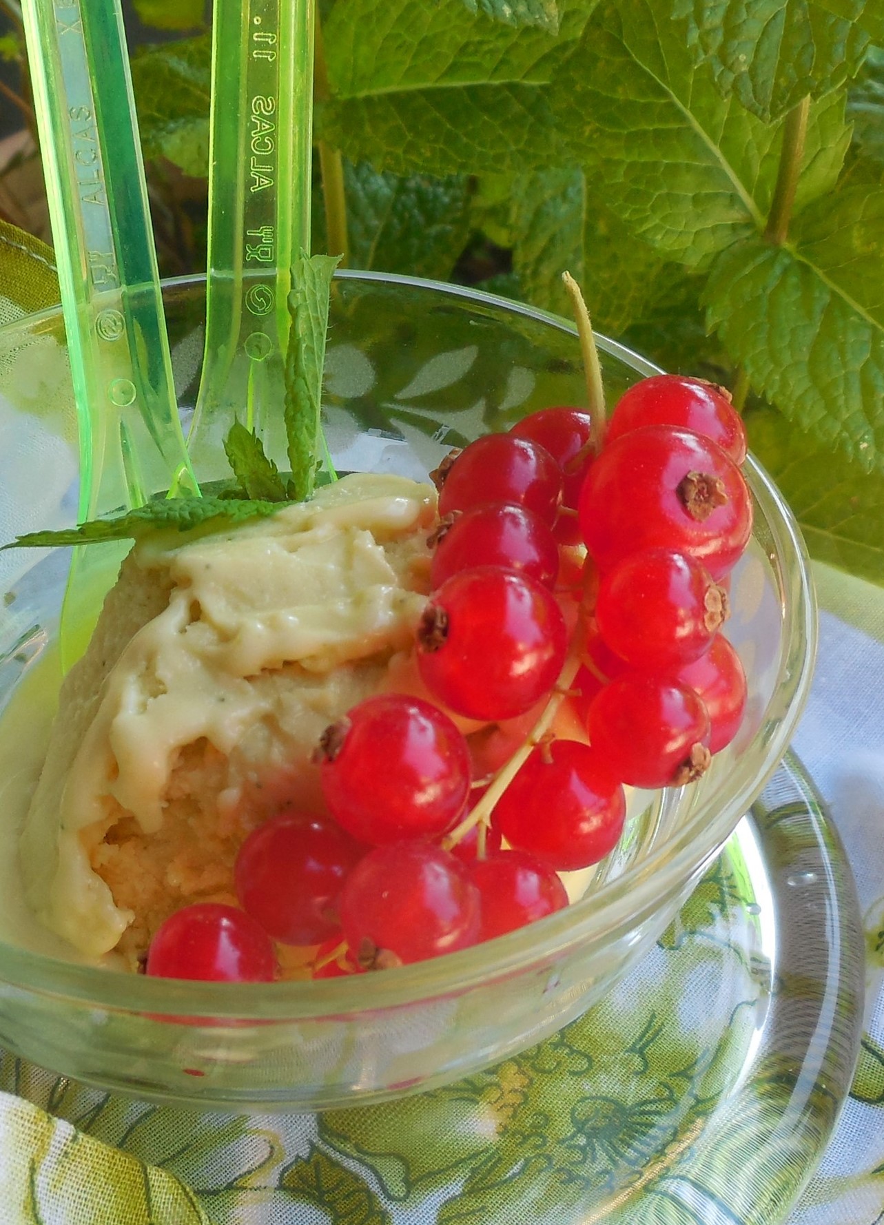 Glace à la menthe fraîche