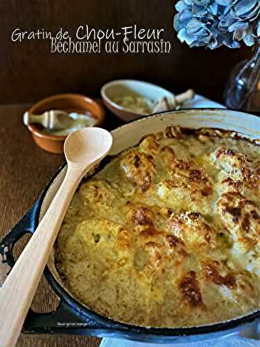 Gratin de chou-fleur, béchamel au sarrasin