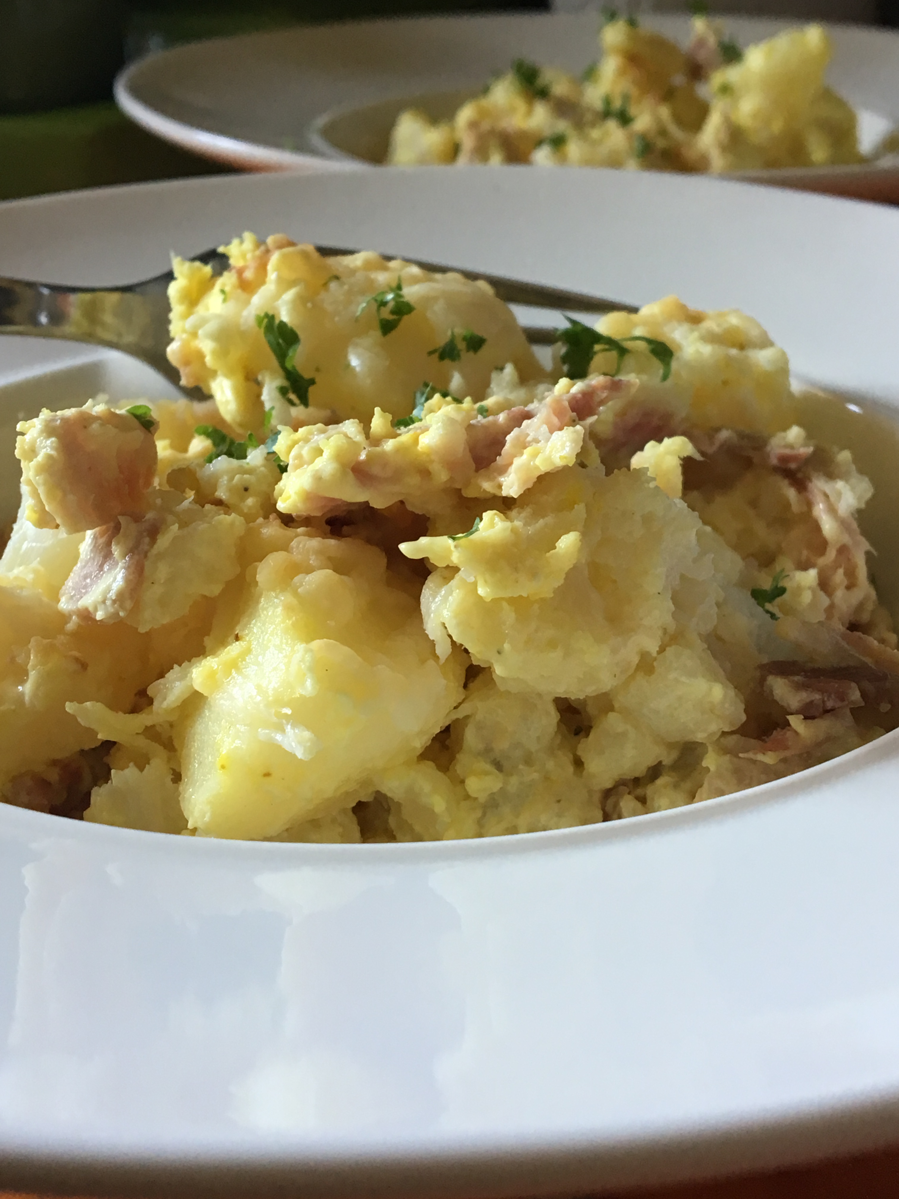 Gratin de chou-fleur et pommes de terre à la crème