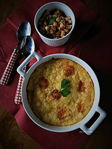 Gratin de semoule de maïs à l’emmental