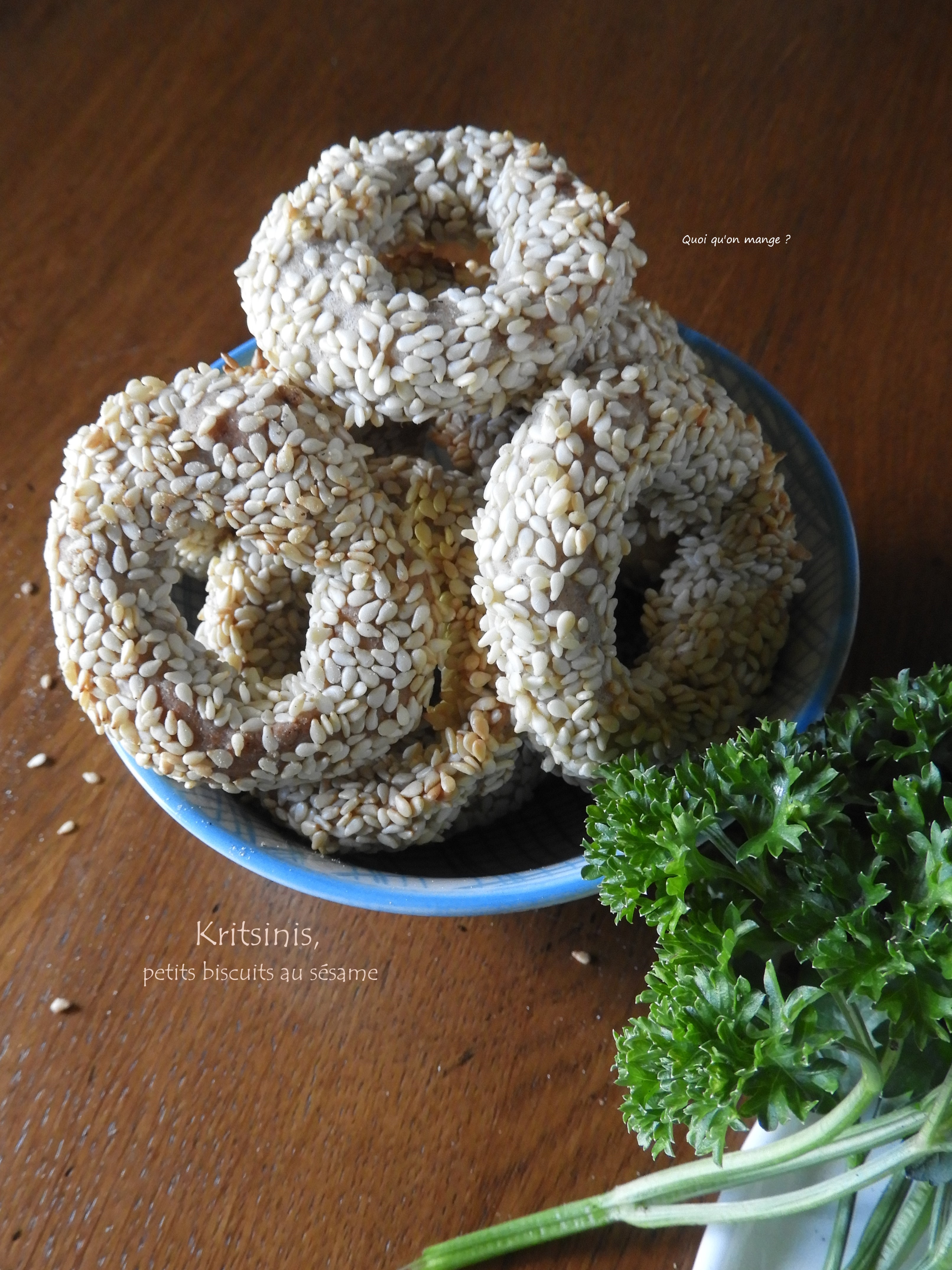 Kritsinis, petits biscuits au sésame