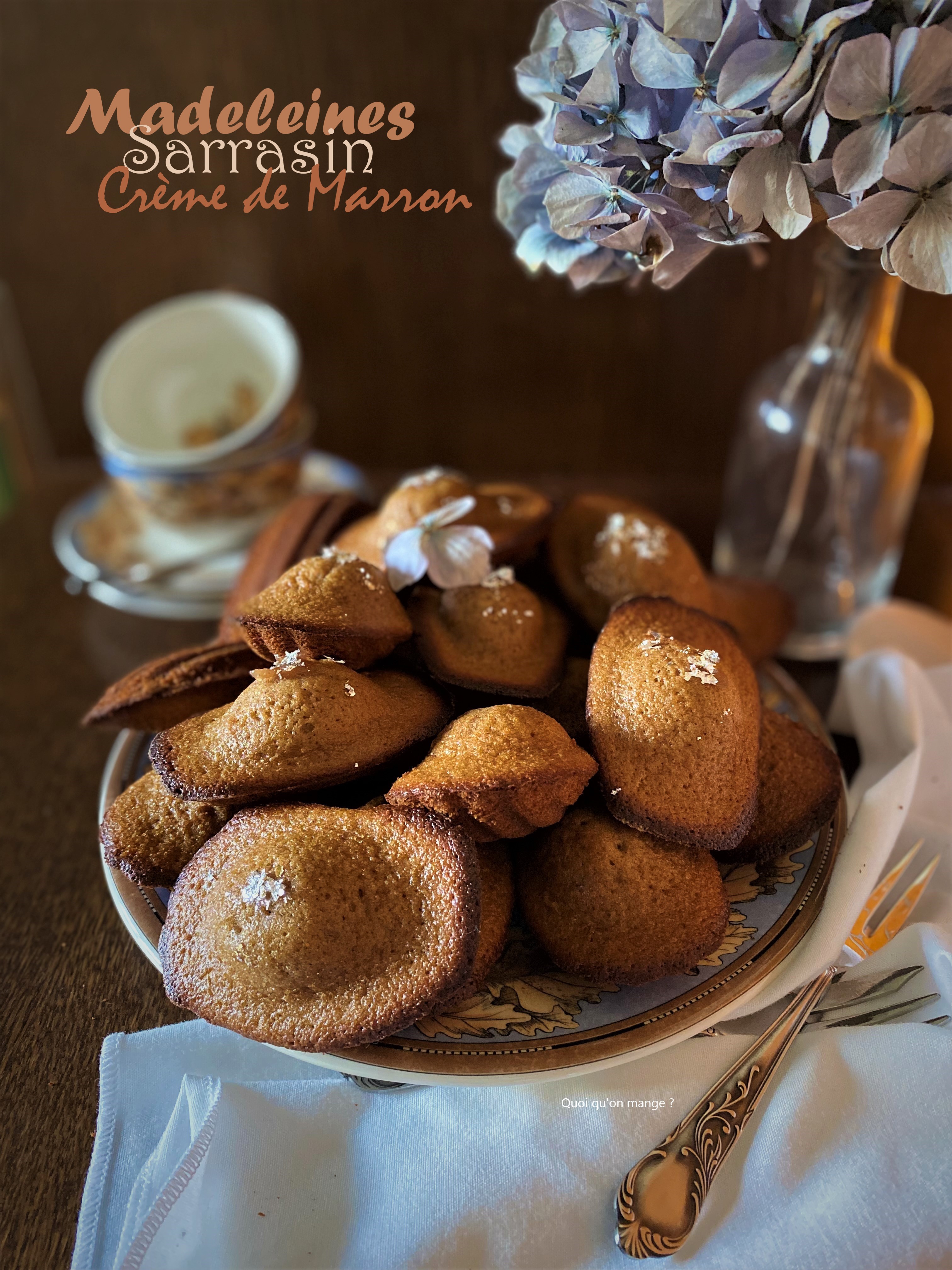 Madeleines au sarrasin et à la crème de marron