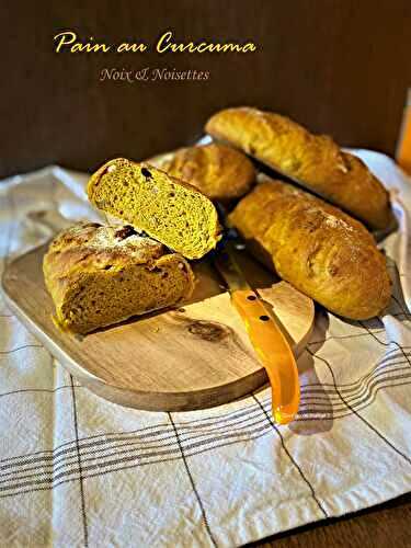 Pain au curcuma, noix et noisettes