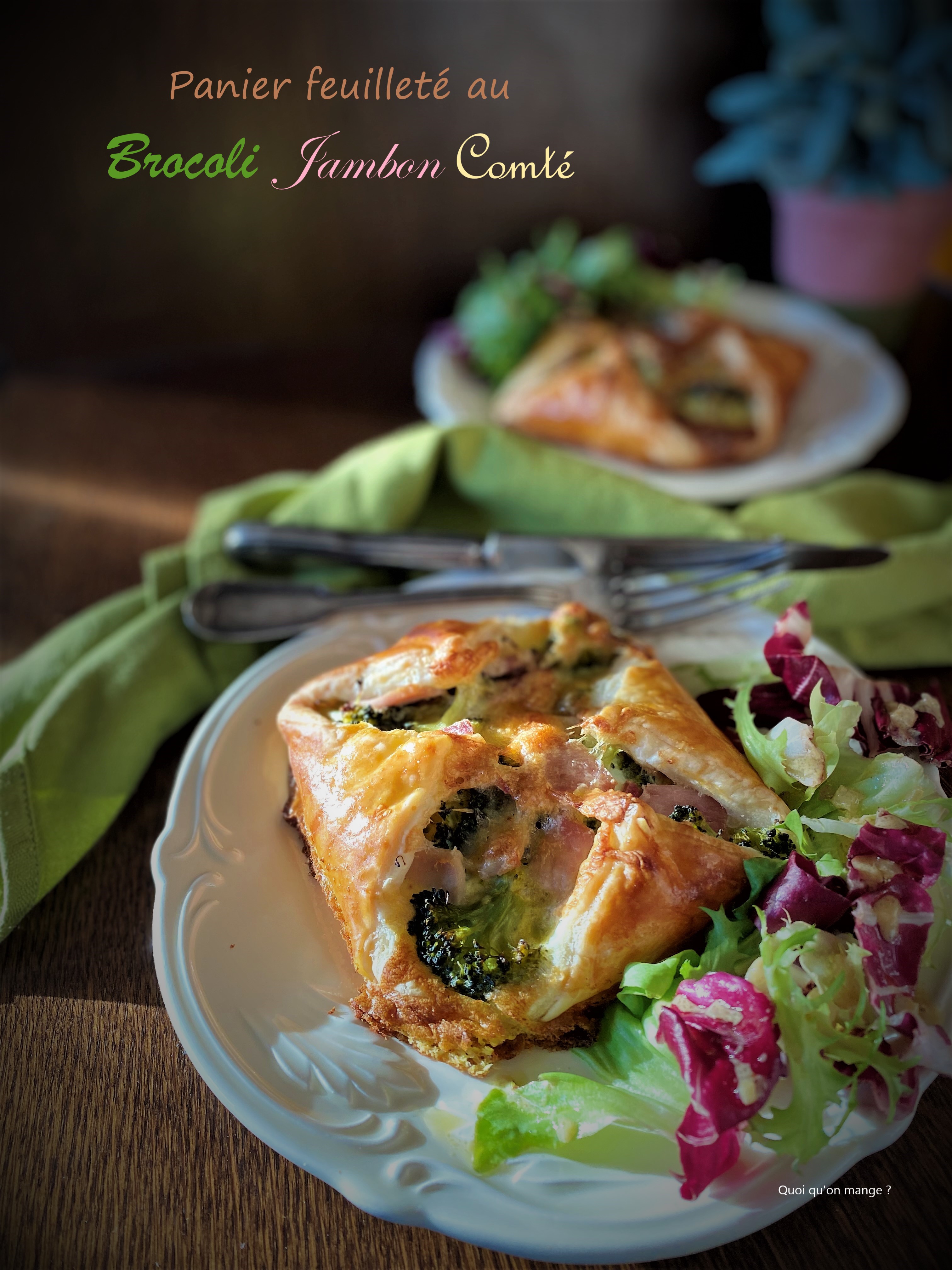 Panier de brocoli au jambon et au Comté