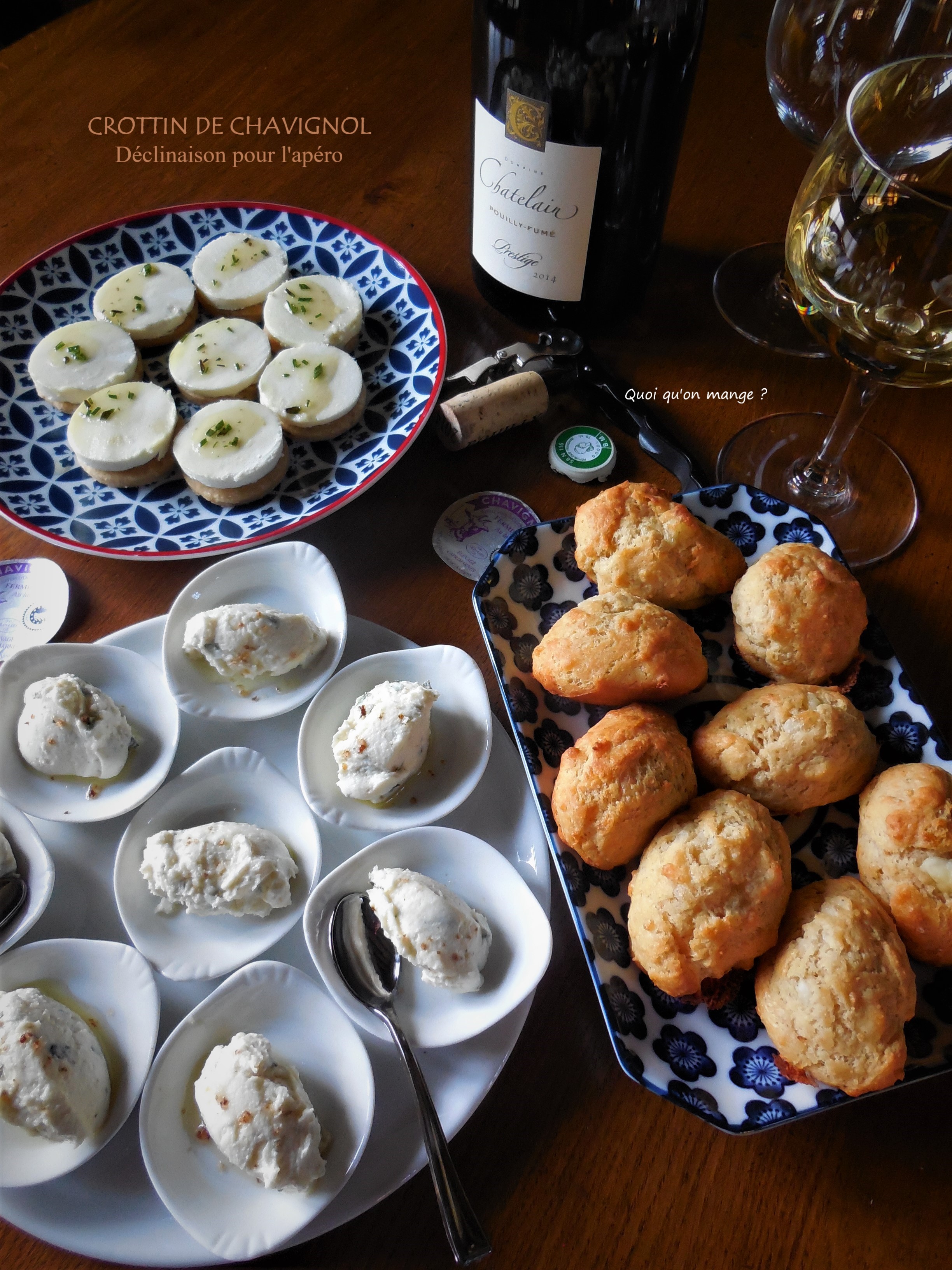 Pour l’heure de l’apéro, déclinaison de Crottin de Chavignol